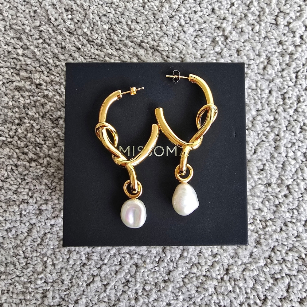 Missoma pearl earrings